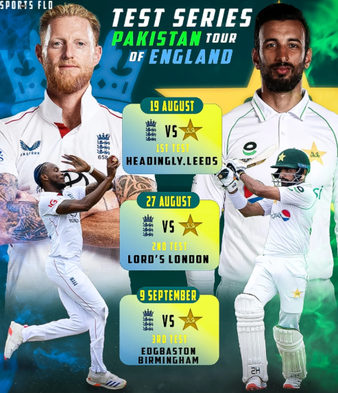 Pakistan vs England Test Series Schedule