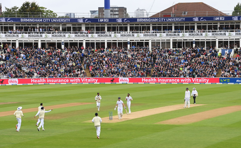 Edgbaston Cricket Ground hosted the final Test match.