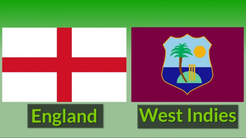 Flag of England And West Indies Teams
