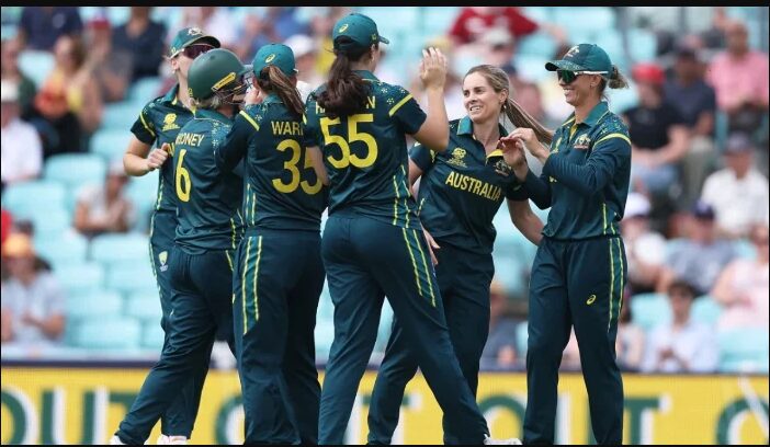 Australia's Sophie Molineux celebrates after taking a wicket during the ICC Women's T20 World Cup 2026 first semi-final against West Indies at The Oval in London on June 30, 2026. — AFP