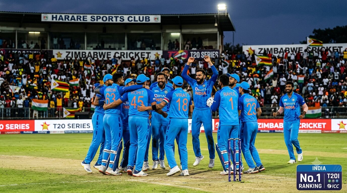 India No.1 T20I Ranking Restored After Zimbabwe Series Win