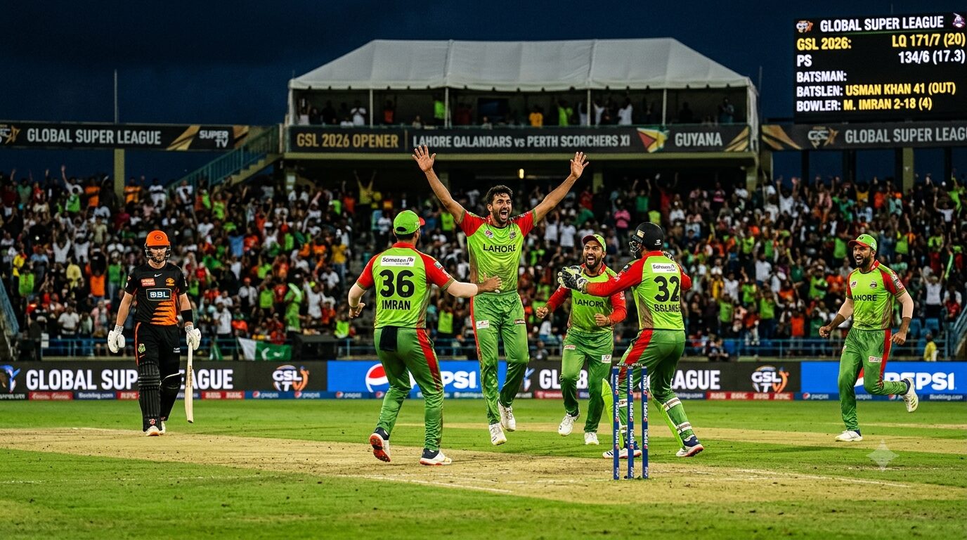 Lahore Qalandars vs Perth Scorchers in GSL 2026 Opener