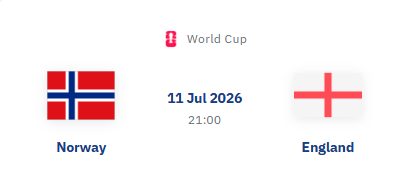 Norway vs England