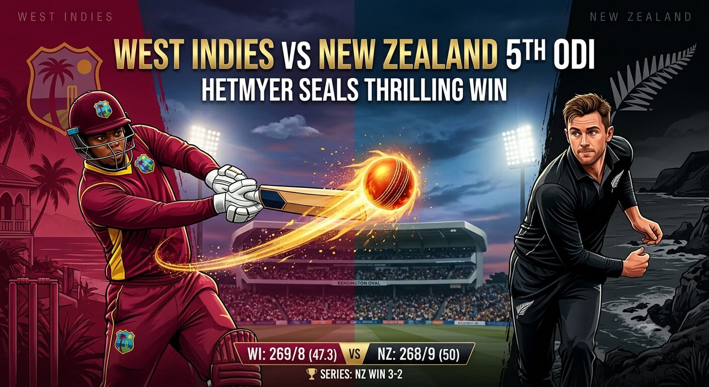 West Indies vs New Zealand 5th ODI