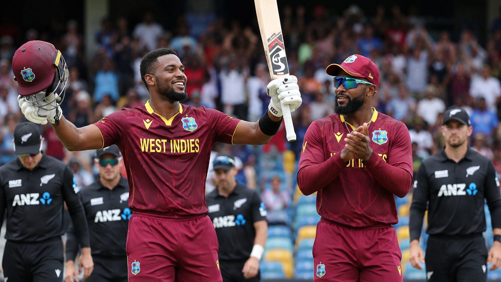 West Indies vs New Zealand Carty and Hope Guide Hosts to Convincing First ODI Victory