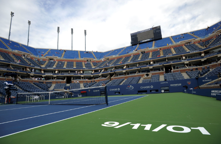 Arthur Ashe Stadium hosts the marquee opening night matches