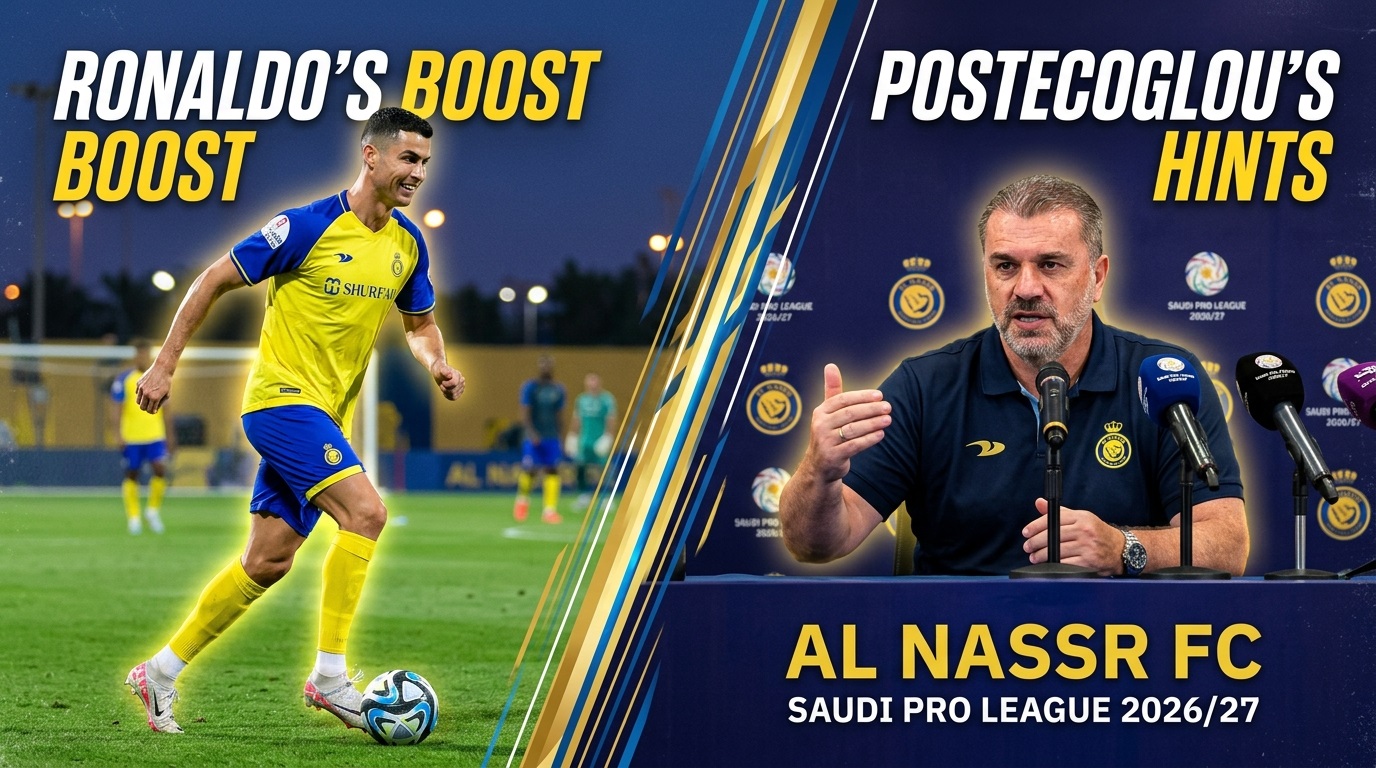 Cristiano Ronaldo return to Al Nassr training under new head coach Ange Postecoglou ahead of the Saudi Pro League opening match.