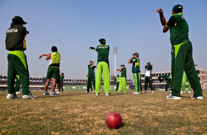 National Cricket Academy training camp in Lahore.