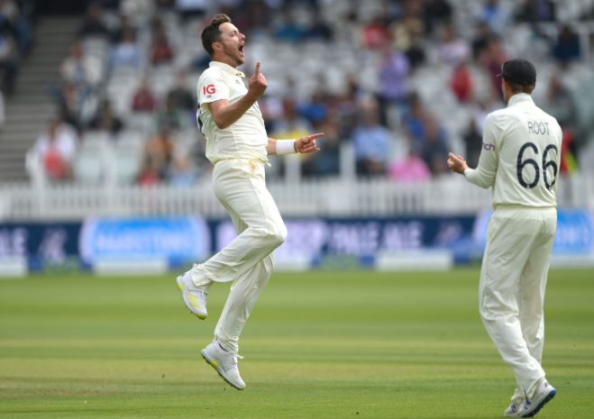 Ollie Robinson's remarkable figures of 4/11 put England in complete control.