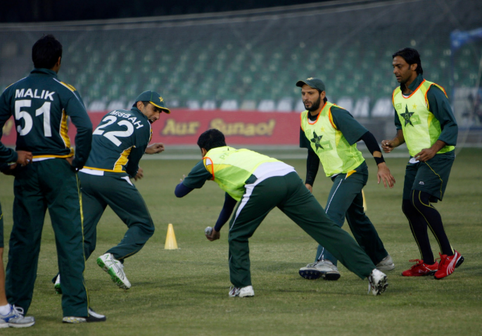 Pakistan Asian Games squad training drills.