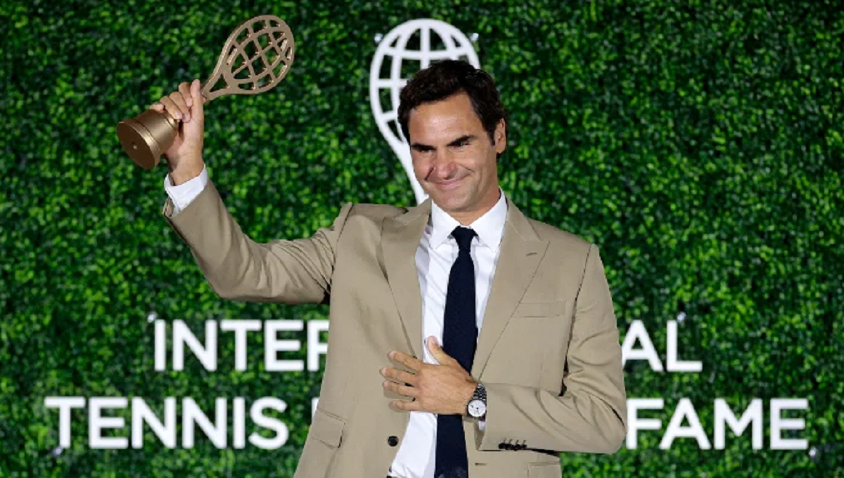 Roger Federer Hall of Fame induction ceremony in Newport.
