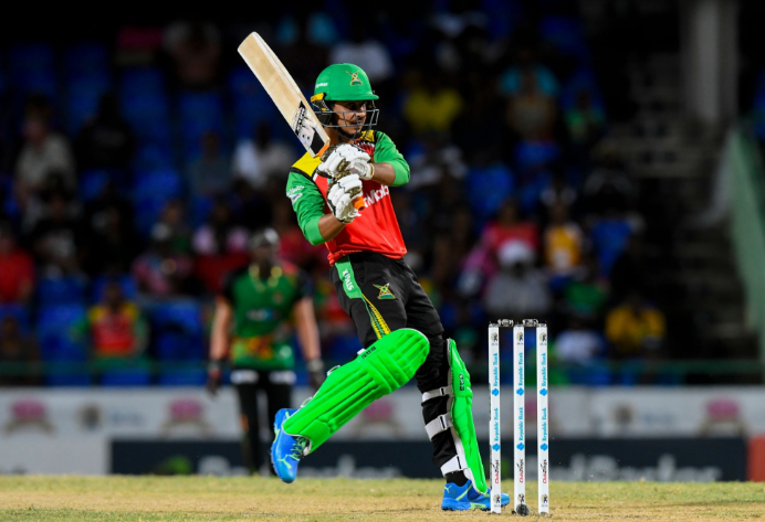 Saim Ayub executing his signature strokeplay during CPL 2026.