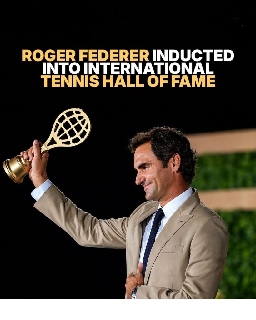 Roger Federer enter officially in Tennis Hall of Fame portrait.