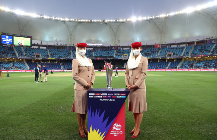 The official trophy of Women's T20 Asia Cup 2026 on display in Dubai.