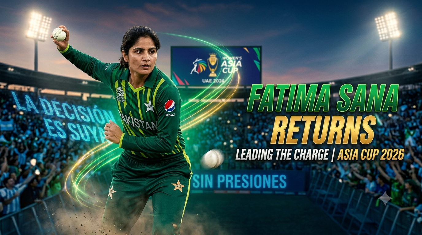 Fatima Sana preparing to bowl for Pakistan during the Women's T20 Asia Cup 2026 preparation camp