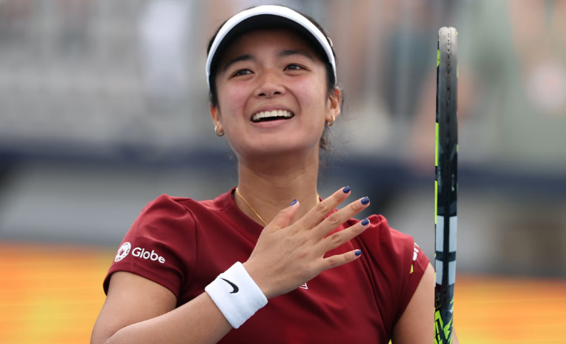 Alexandra Eala representing the Philippines with poise and determination.
