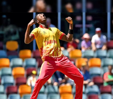 Blessing Muzarabani leads Zimbabwe's pace attack.