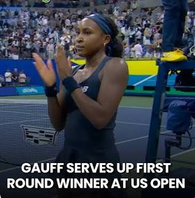 Coco Gauff showcased improved serve control in her opening win