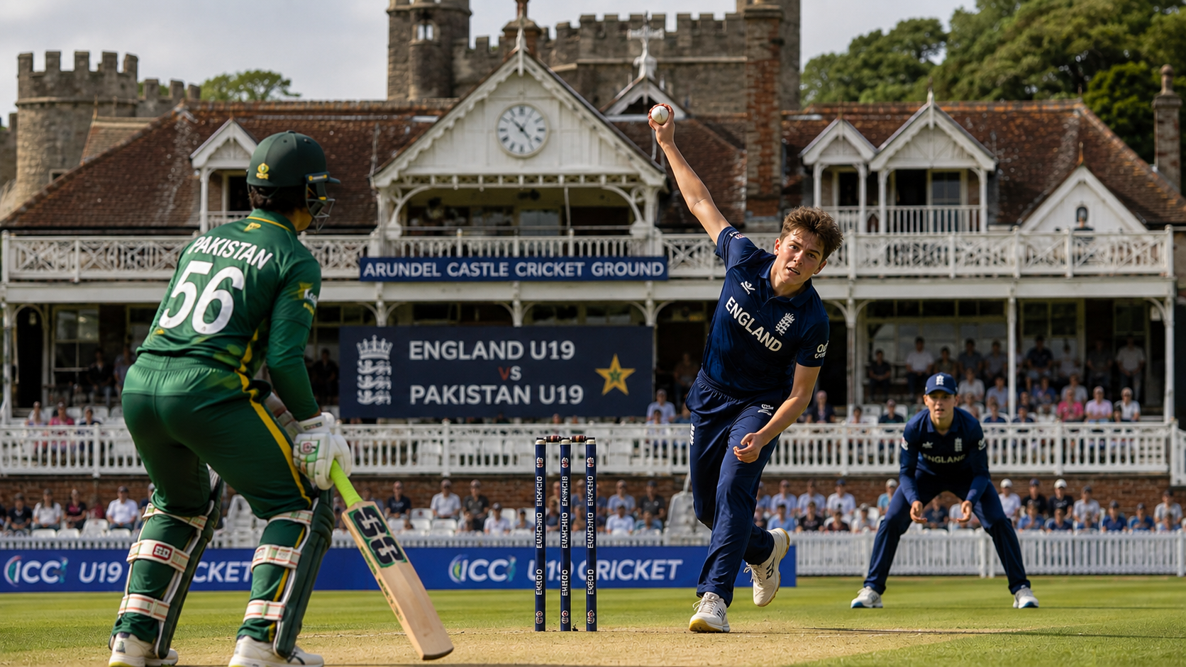 England Under 19 vs Pakistan Under 19 Youth Test match at Arundel Castle Cricket Club Ground.