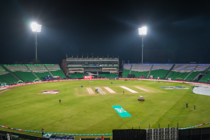 Gaddafi Stadium playing field in Lahore.