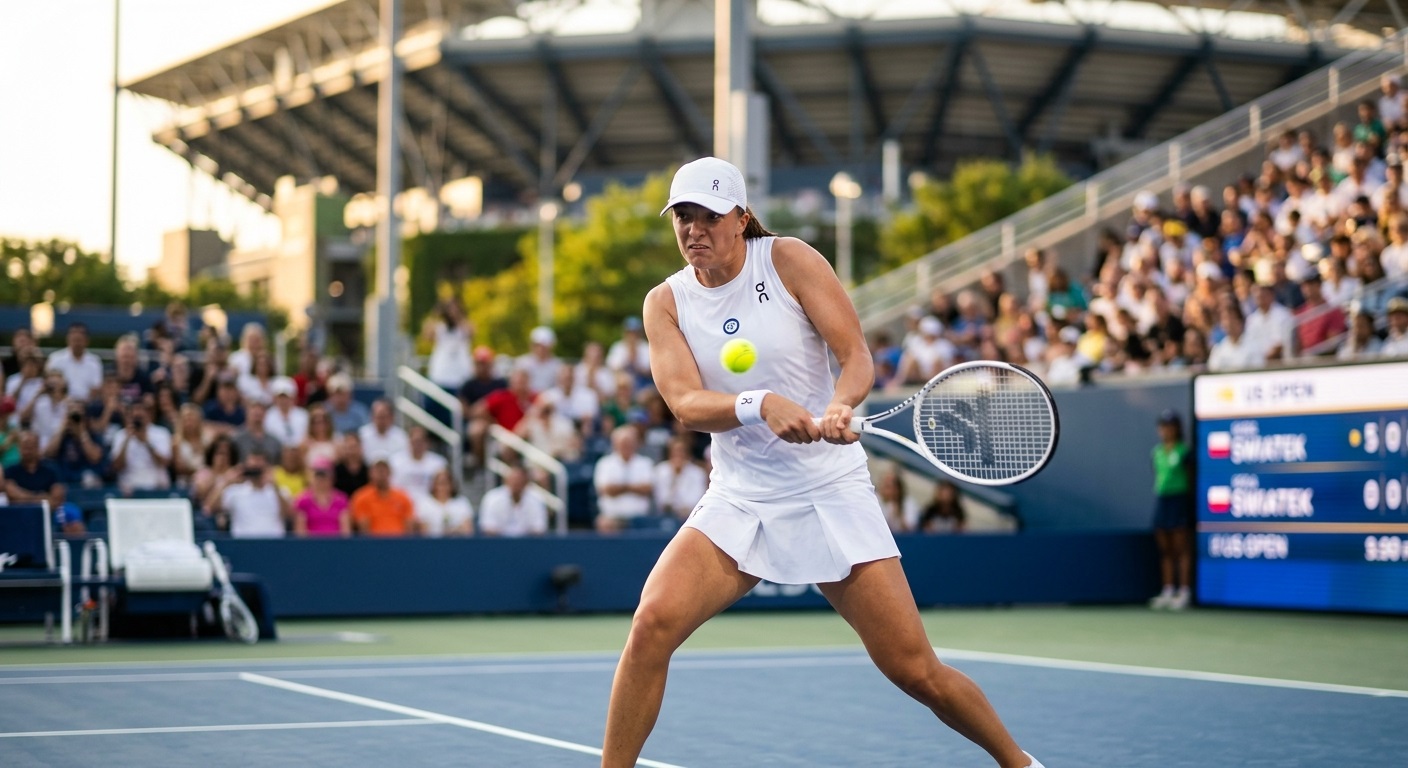 Iga Swiatek US Open 2026 victory against Wang Xiyu