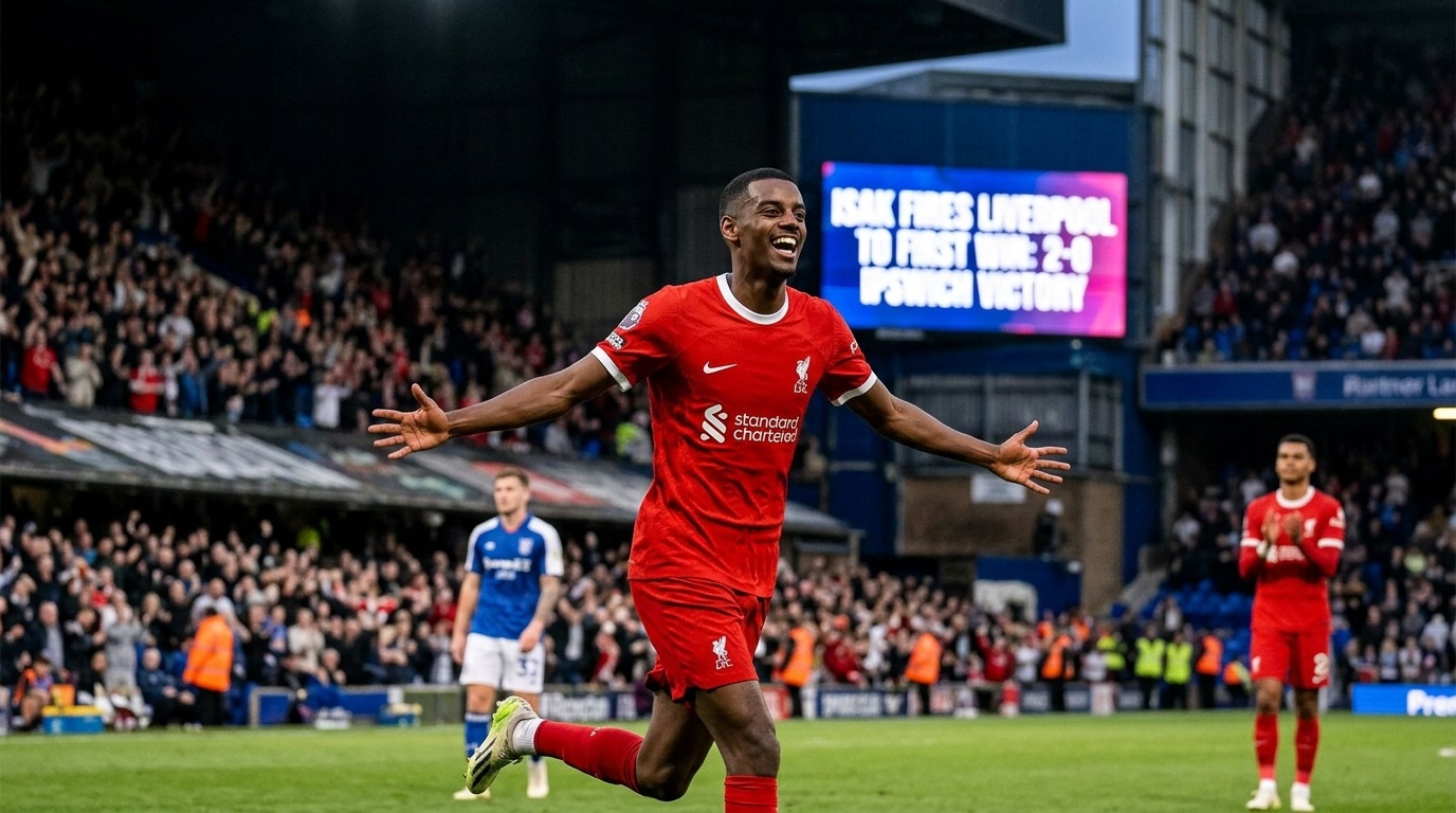 Isak fires Liverpool to first win 2-0 Ipswich victory