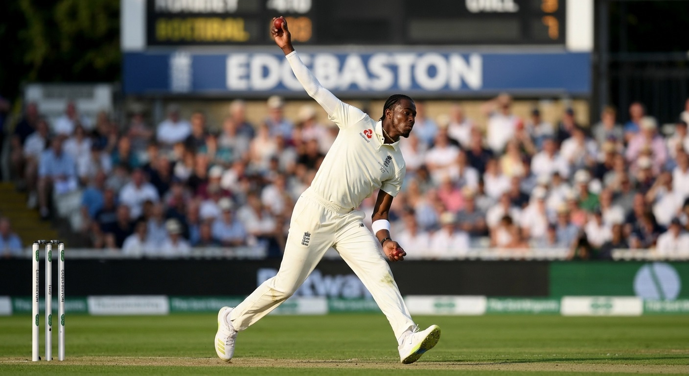 Jofra Archer return to Test cricket bowling action in England whites