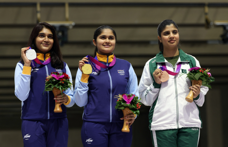 Kishmala Talat secured Pakistan's first shooting medal at the Asian Games