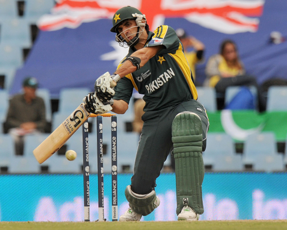 Misbah-ul-Haq during his international career.