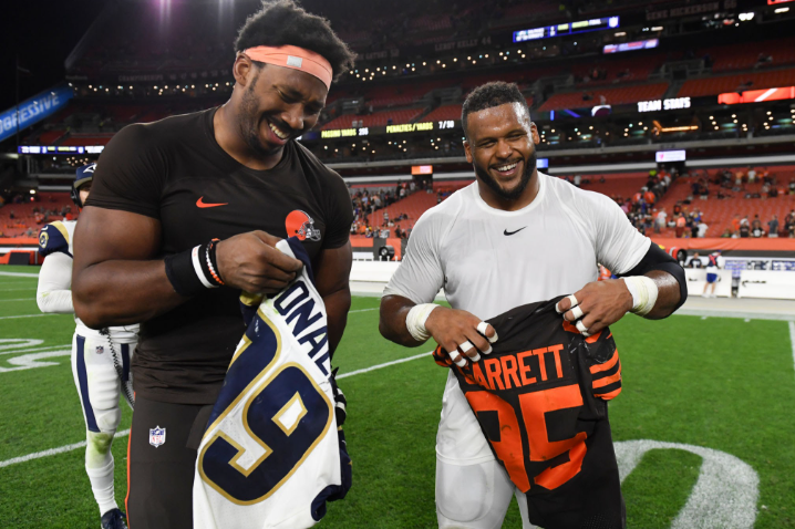 Myles Garrett brings elite edge pressure to Los Angeles.