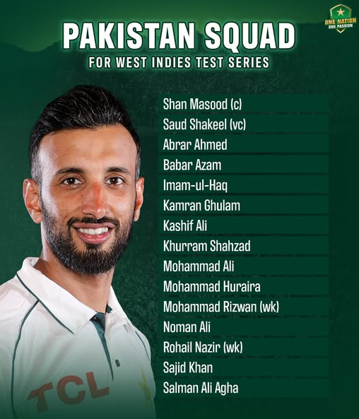 Pakistan Test squad overhaul following recent series.