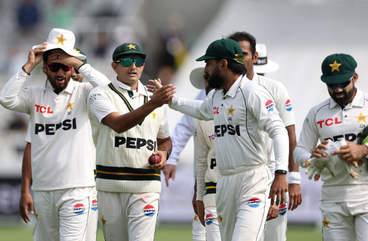 Pakistan players regrouping during an intensive training drill.