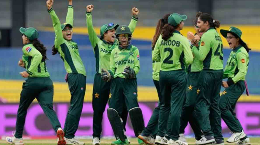 Pakistan women cricket team training match celebration