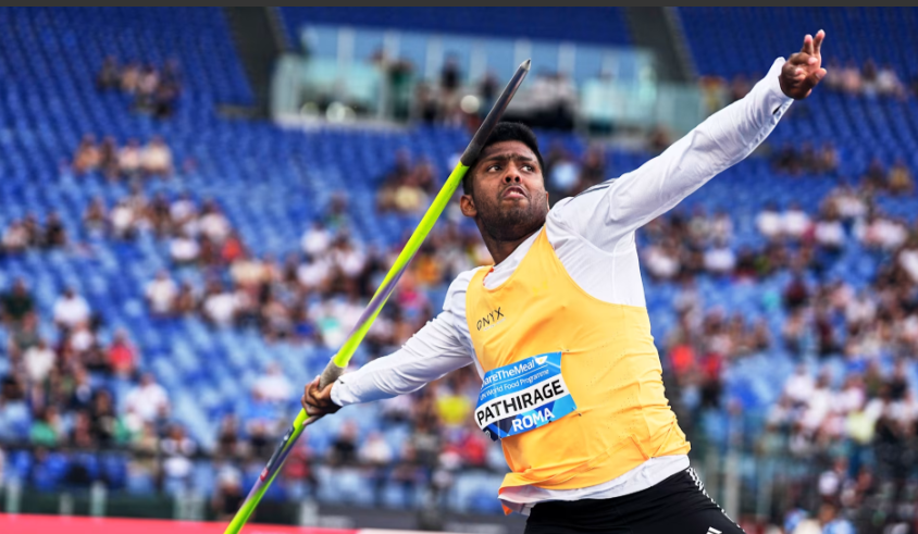 Rumesh Pathirage secured first place with a dominant 91.09-meter throw.