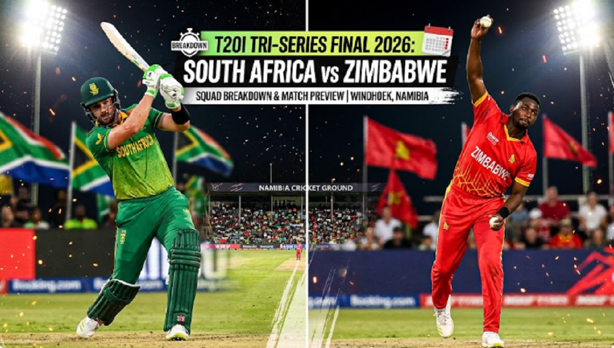South Africa vs Zimbabwe 2026 T20I tri-series final match action preview
