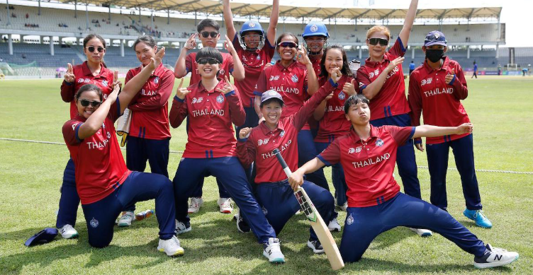 Thailand women cricket team in action Asia Cup